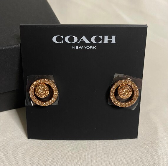 Coach open circle halo stud earrings deals