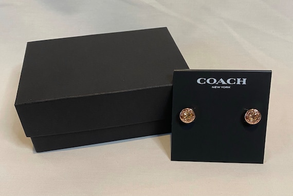 Coach rose gold sale earrings