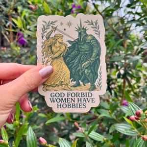 Sword Maiden Sticker: Feminist Warrior | Medieval Fantasy Art