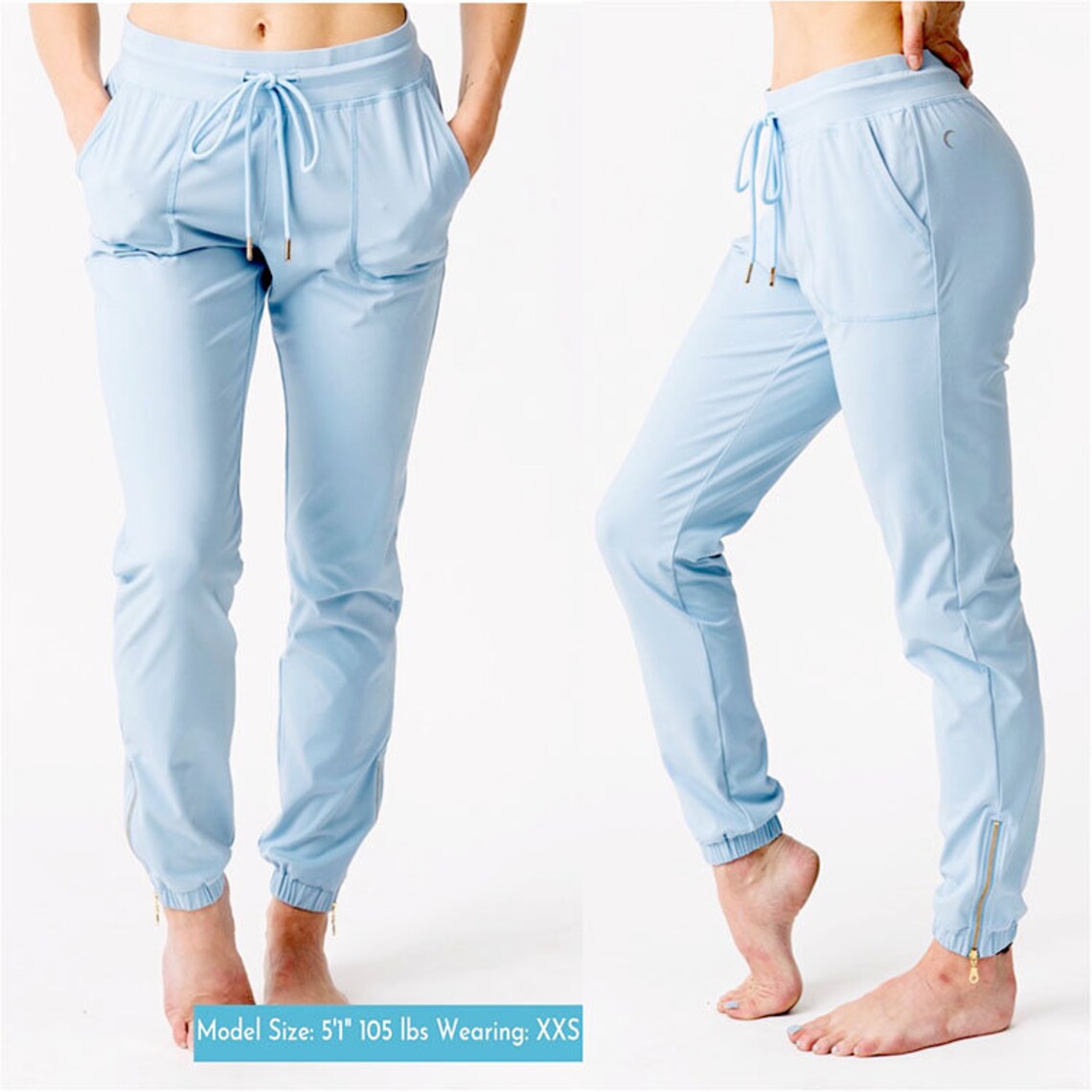 zyia peak zipper jogger sizing