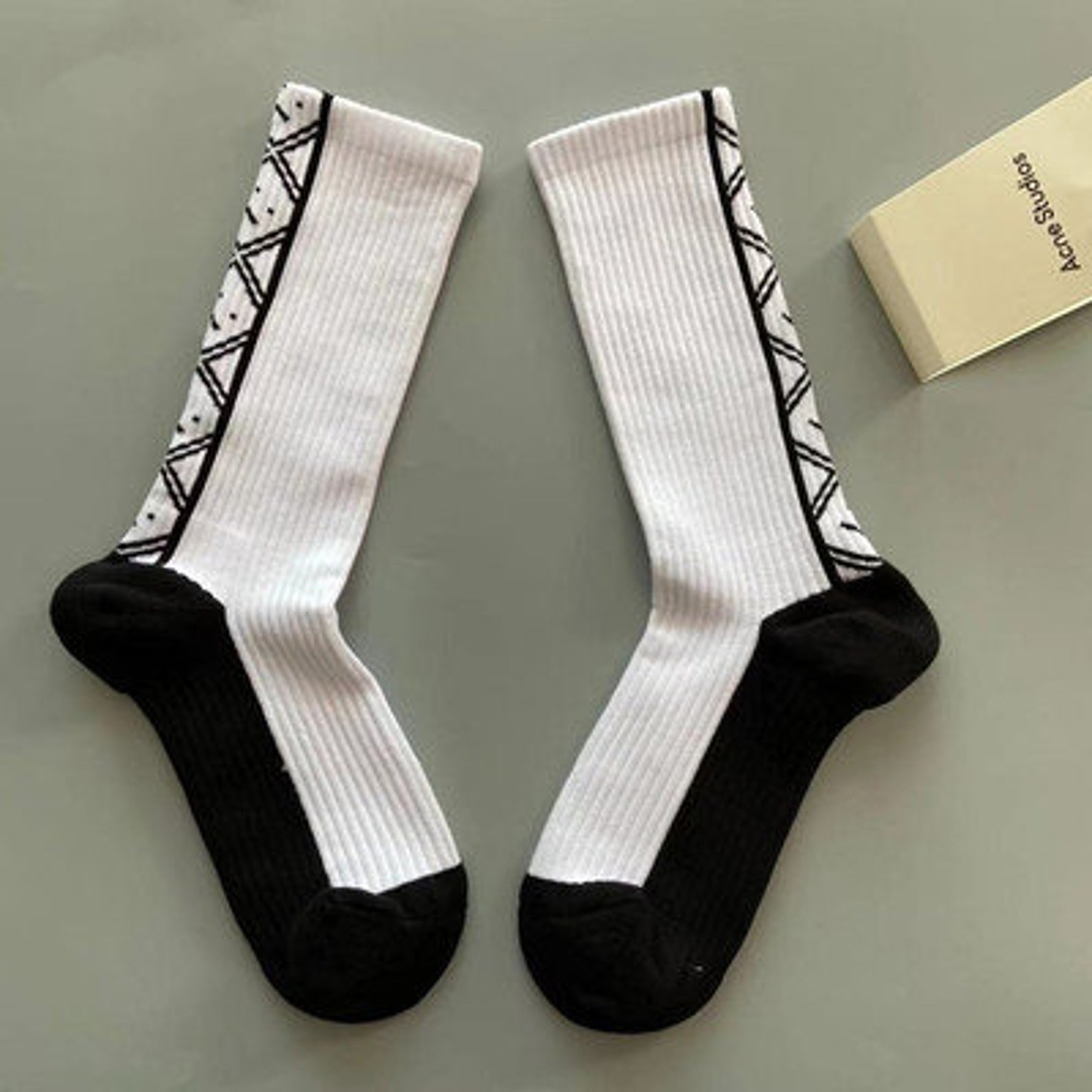 Acne Studios socks unisex socks Mid-calf cushioned socks | Etsy