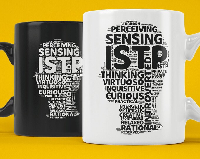 ISTP Myers Briggs Personality Type (Coffee Mugs) Funny Gift for Virtuoso, Introvert, MBTI, 16 Personalities, Pop Psychology