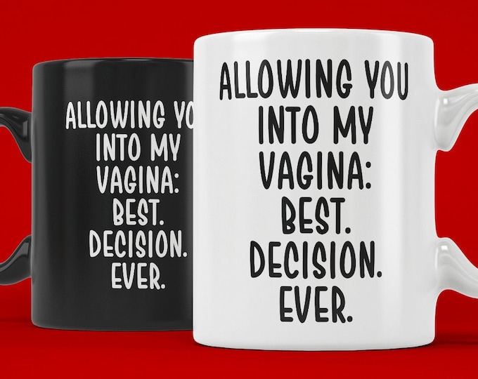 Allowing You Into My Vagina Best Decision Ever (Coffee Mugs) Gift for Fathers Day from Wife Babymama Girlfriend