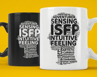 ISFP Myers Briggs Personality Type (Coffee Mugs) Funny Gift for Adventurer, Introvert, MBTI, 16 Personalities, Pop Psychology