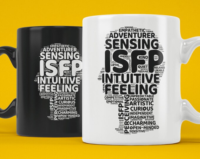 ISFP Myers Briggs Personality Type (Coffee Mugs) Funny Gift for Adventurer, Introvert, MBTI, 16 Personalities, Pop Psychology