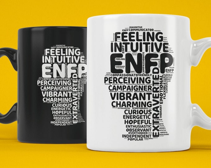 ENFP Myers Briggs Personality Type (Coffee Mugs) Funny Gift for Campaigner, Extrovert, Extravert, MBTI, 16 Personalities, Pop Psychology