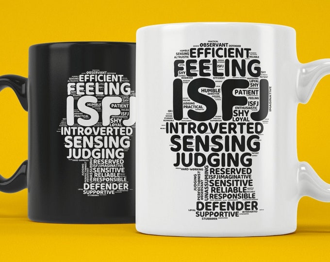 ISFJ Myers Briggs Personality Type (Coffee Mugs) Funny Gift for Defender, Introvert, MBTI, 16 Personalities, Pop Psychology