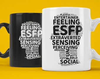 ESFP Myers Briggs Personality Type (Coffee Mugs) Funny Gift for Entertainer, Extrovert, Extravert, MBTI, 16 Personalities, Pop Psychology