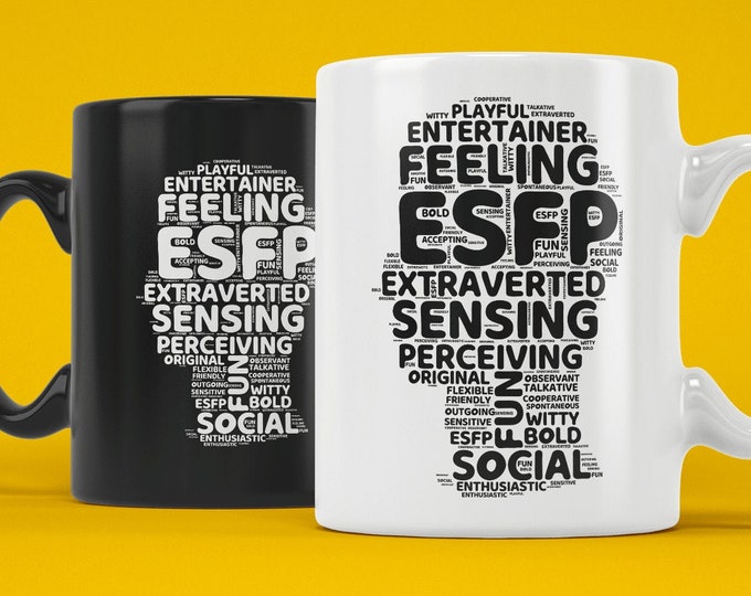 ESFP Myers Briggs Personality Type (Coffee Mugs) Funny Gift for Entertainer, Extrovert, Extravert, MBTI, 16 Personalities, Pop Psychology