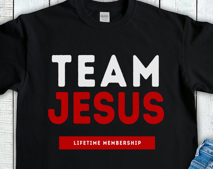 Team Jesus Lifetime Membership (Short-Sleeve Unisex T-Shirt) Gift for Religious Christians Who Love Jesus