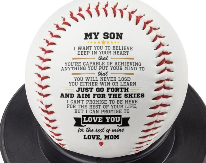 To My Son Baseball Gift - Motivational Gift for Son from Mom - Gift from Mom - Baseball Player Gift - Mom to Son Gift