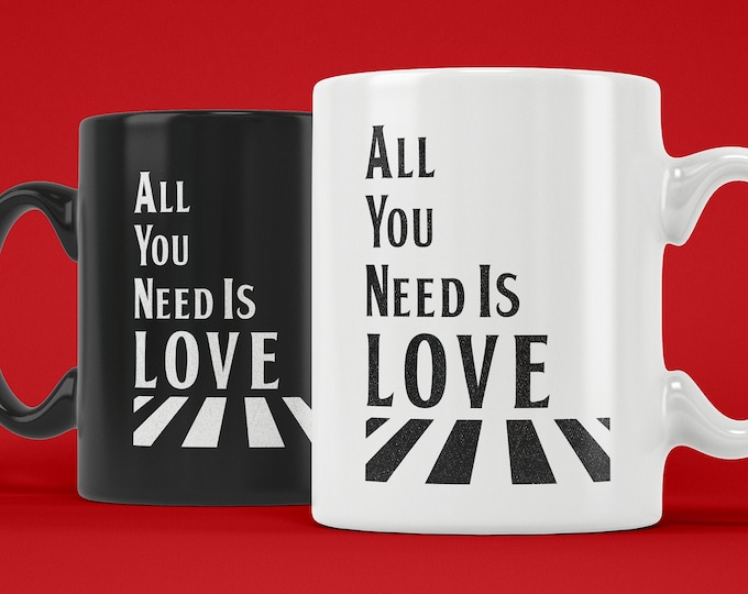 All You Need Is Love (Ceramic Mugs & Beer Stein) Funny Gift for Valentine's Day 2021