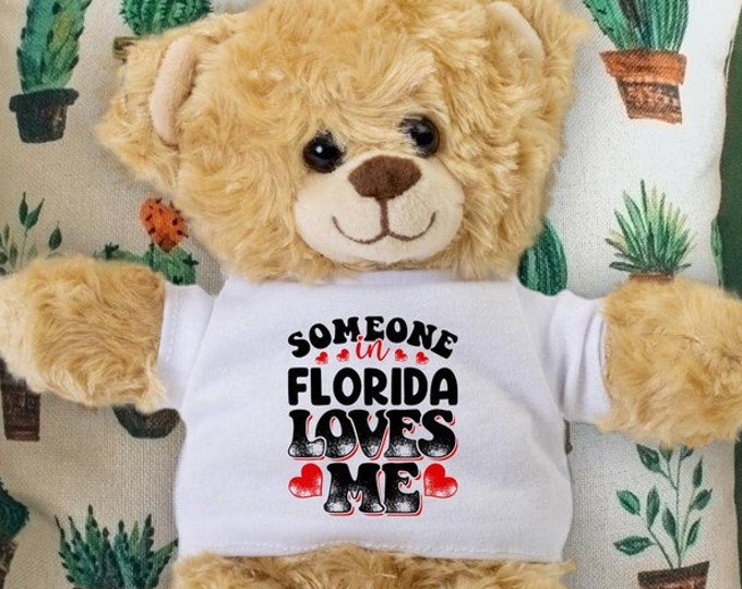 Someone in Florida Loves Me Teddy Bear - Baby Shower Gift - Long Distance Gift