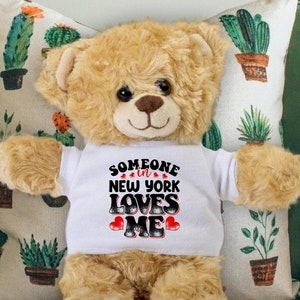 Someone in New York Loves Me Teddy Bear - Baby Shower Gift - Long Distance Gift