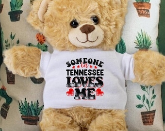 Someone in Tennessee Loves Me Teddy Bear - Baby Shower Gift - Long Distance Gift