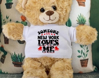 Someone in New York Loves Me Teddy Bear - Baby Shower Gift - Long Distance Gift