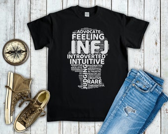 INFJ Myers Briggs Personality Type (Short-Sleeve Unisex T-Shirt) Funny Gift for Advocate, Introvert, MBTI, 16 Personalities, Pop Psychology