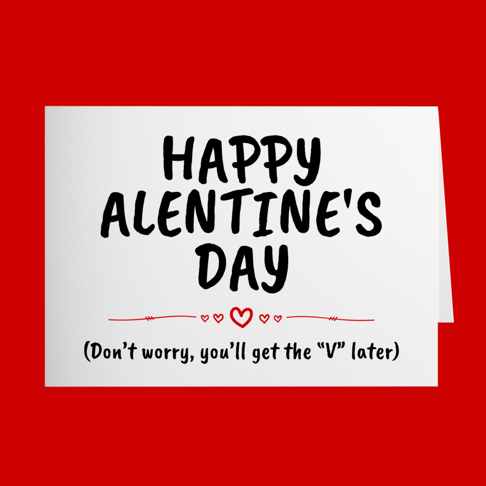 Happy Alentines Day Youll Get The V Later Funny Etsy France