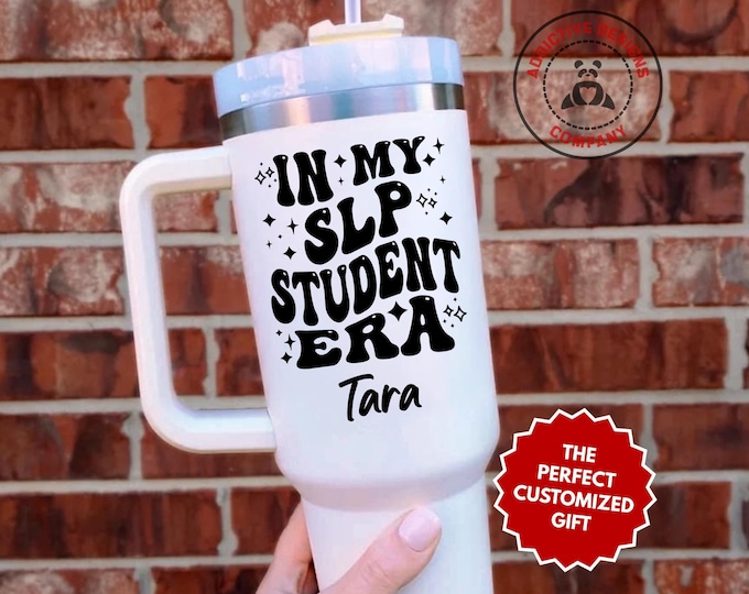 Personalized SLP Student Tumbler, In My SLP Student Era Custom 40oz Tumbler, Speech Pathology Mug, Communication Gift, Future Therapist Cup