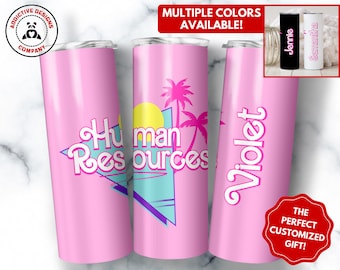 Personalized Human Resources Tumbler, 20oz Skinny Tumbler Gift for Human Resources, Custom Human Resources Cup, HR Manager Mug Gifts