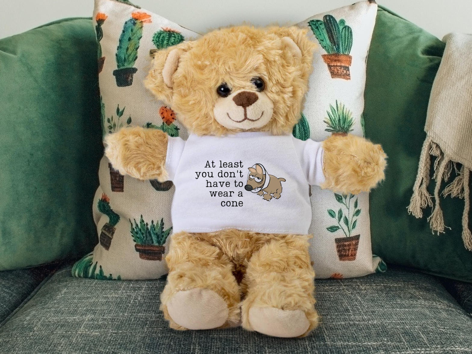 Get Well Soon Bear 16 Inch Bear Stuffed Animals with White T-Shirt Feel  Well Soft Bear Plush Hospita…See more Get Well Soon Bear 16 Inch Bear  Stuffed