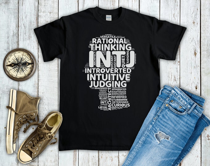 INTJ Myers Briggs Personality Type (Short-Sleeve Unisex T-Shirt) Funny Gift for Architect, Introvert, MBTI, 16 Personalities, Pop Psychology