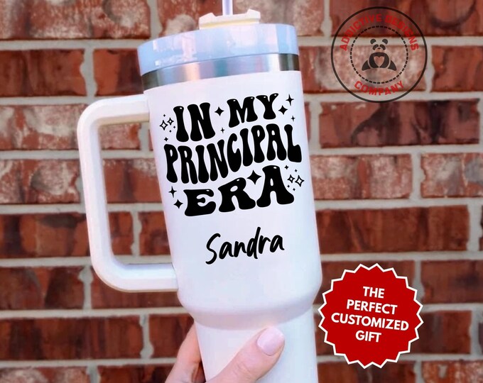 Personalized Principal Tumbler, In My Principal Era Custom 40oz Tumbler, Educator Mug, School Administrator Gift, Leadership Cup