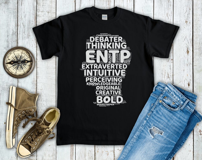 ENTP Myers Briggs Personality Type (Unisex T-Shirt) Funny Gift for Debater, Extrovert, Extravert, MBTI, 16 Personalities, Pop Psychology