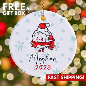 Personalized Volleyball Ornament 2023, Custom Winter Volleyball Christmas Ornament, Custom Volleyball Team Gift, Volleyball Coach Gift