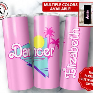 Personalized Dancer Tumbler, 20oz Skinny Tumbler Gift for Dancer, Future Dancer Graduation Gift, Custom Dancer to Go Cup Mug