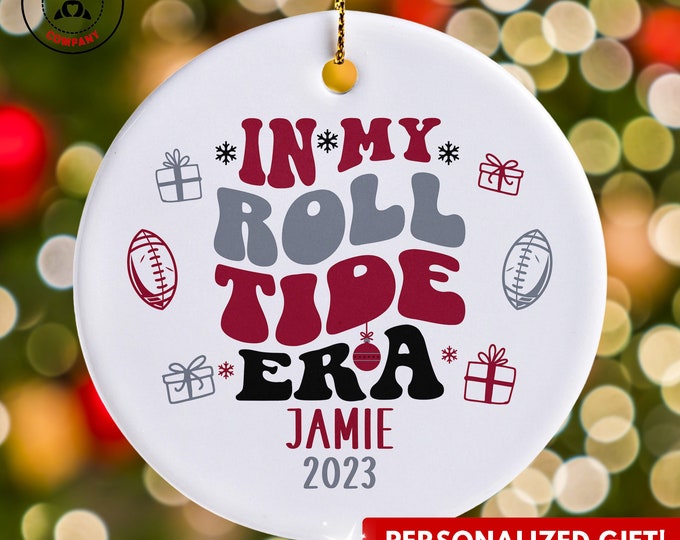 Personalized Roll Tide Ornament, Custom Gift for Alabama Christmas Ornament, Funny Crimson Tide Football Lover Gift