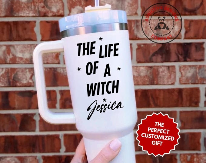 Personalized Witch Tumbler, The Life Of A Witch Custom 40oz Tumbler, Witchy Woman Gift, Halloween Travel Mug, Wiccan Cup, Gift For Witch
