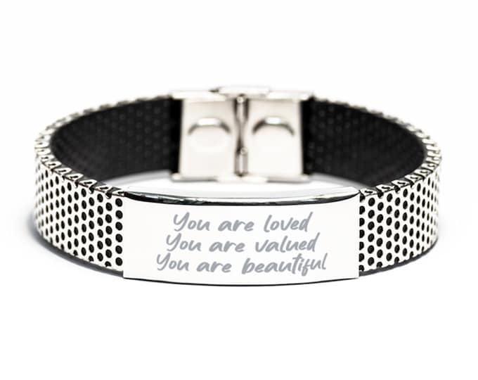 You Are Loved You Are Valued You Are Beautiful - Inspirational Bracelet Gifts For Women