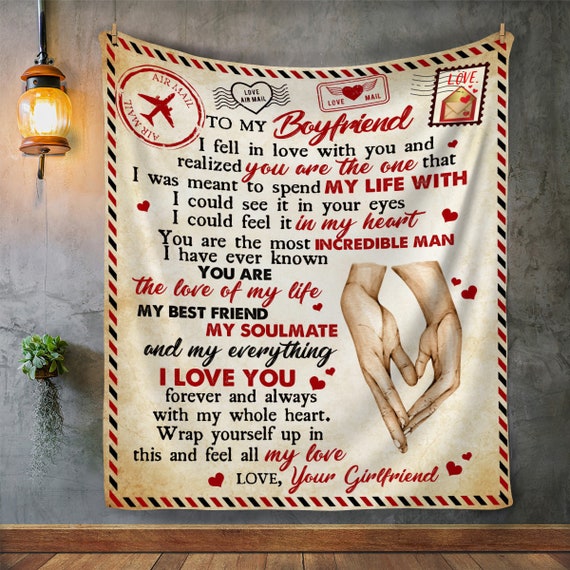  Anniversary Throw Gifts for Him, Gifts for Boyfriend Husband,  Husband Boyfriend Gifts Blanket 50X60, Christmas/Valentine's Day Gifts  for Him, Boyfriend Birthday Gift Ideas, I Love You Gifts for Him : Home