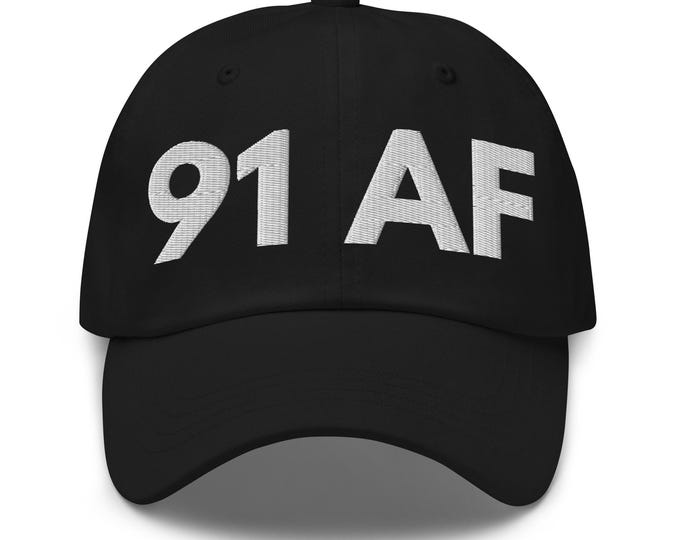 91 AF Hat, Funny Birthday Hat for 91st Birthday, 91st B-day Birth Year Cap