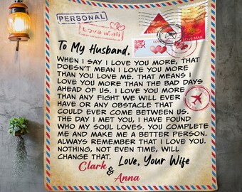 To My Husband Personalized Blanket - Custom Gift for Husband Anniversary, Valentine's Day, Birthday