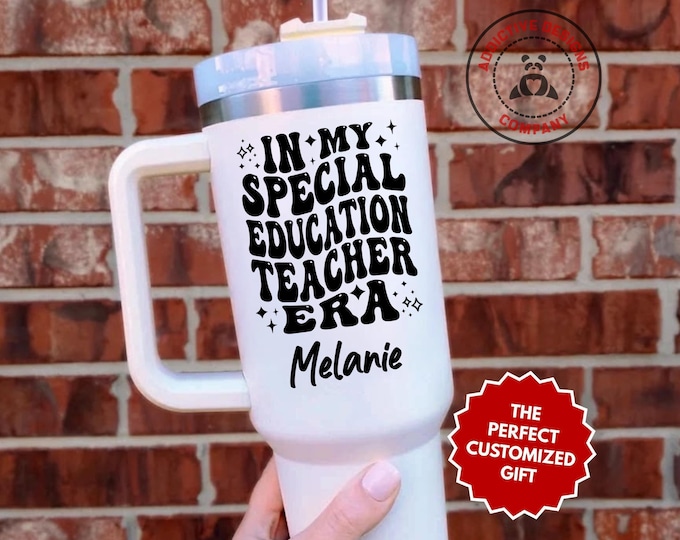 Personalized Sped Teacher Tumbler, In My Special Education Teacher Era Custom 40oz Tumbler, SPED Mug, Special Ed Instructor Gift Cup