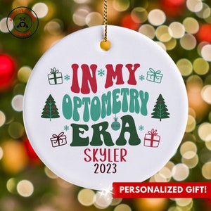 Personalized Optometry Ornament, Custom Gift for Optometry Christmas Ornament, Funny Eye Care Appreciation, Optometrist Gift