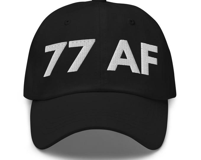 77 AF Hat, Funny Birthday Hat for 77th Birthday, 77th B-day Birth Year Cap