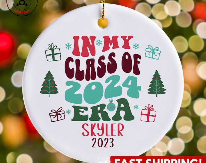 Personalized Class of 2024 Ornament, Custom Gift for Class of 2024 Era Christmas Ornament, Funny 2024 Senior, 2024 Graduation Gifts