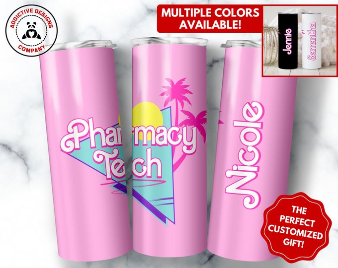Personalized Pharmacy Tech Tumbler, Tumbler Gift for Pharmacy Technician, Future Pharmacist Graduation Gift, Custom Pharmacy Tech Cup Mug