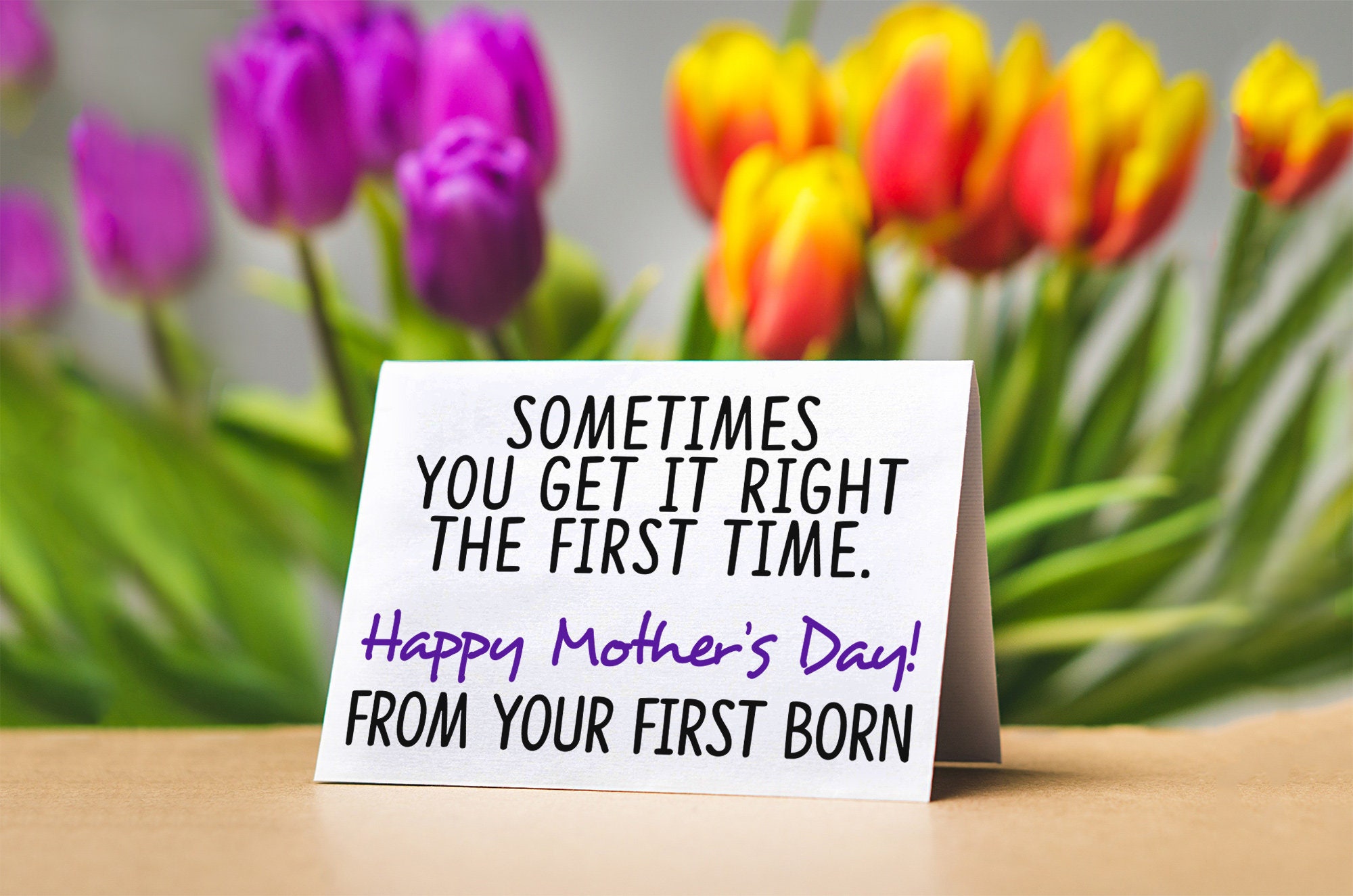 Get It Right the First Time folded Funny Mothers Day Card - Etsy Singapore