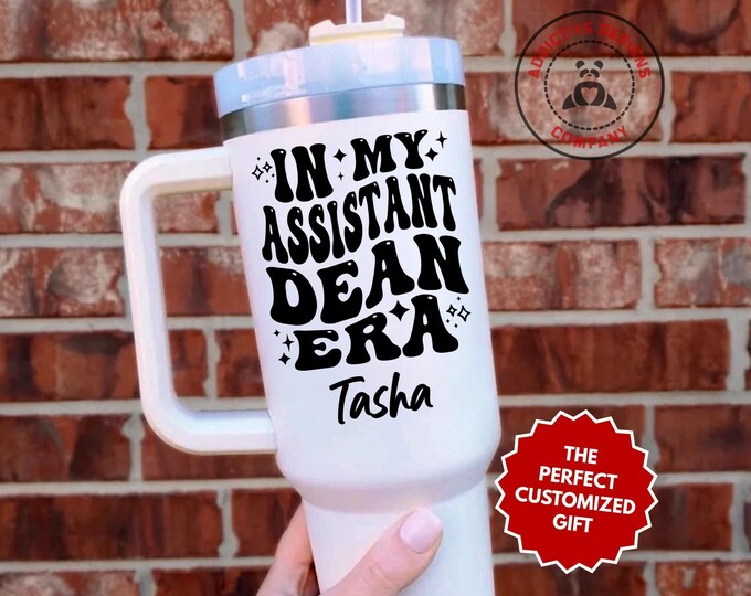 Personalized Assistant Dean Tumbler, In My Assistant Dean Era Custom 40oz Tumbler, Academic Mug, Higher Education Gift, College Admin Cup