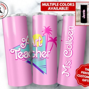Personalized Art Teacher Tumbler, 20oz Tumbler Gift for Art Teacher, Future Teacher Graduation Appreciation Gift, Custom Teacher Cup Mug