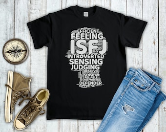 ISFJ Myers Briggs Personality Type (Short-Sleeve Unisex T-Shirt) Funny Gift for Defender, Introvert, MBTI, 16 Personalities, Pop Psychology