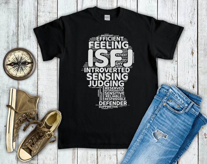 ISFJ Myers Briggs Personality Type (Short-Sleeve Unisex T-Shirt) Funny Gift for Defender, Introvert, MBTI, 16 Personalities, Pop Psychology