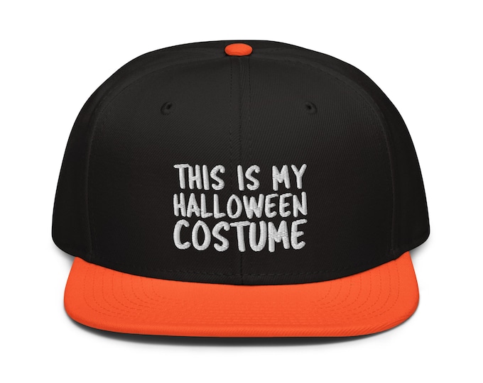This Is My Halloween Costume Snapback Hat - Funny Halloween Baseball Cap