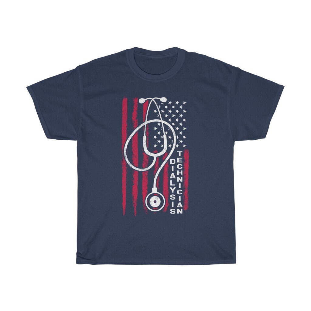 Dialysis Technician American Flag Stethoscope short-sleeve - Etsy