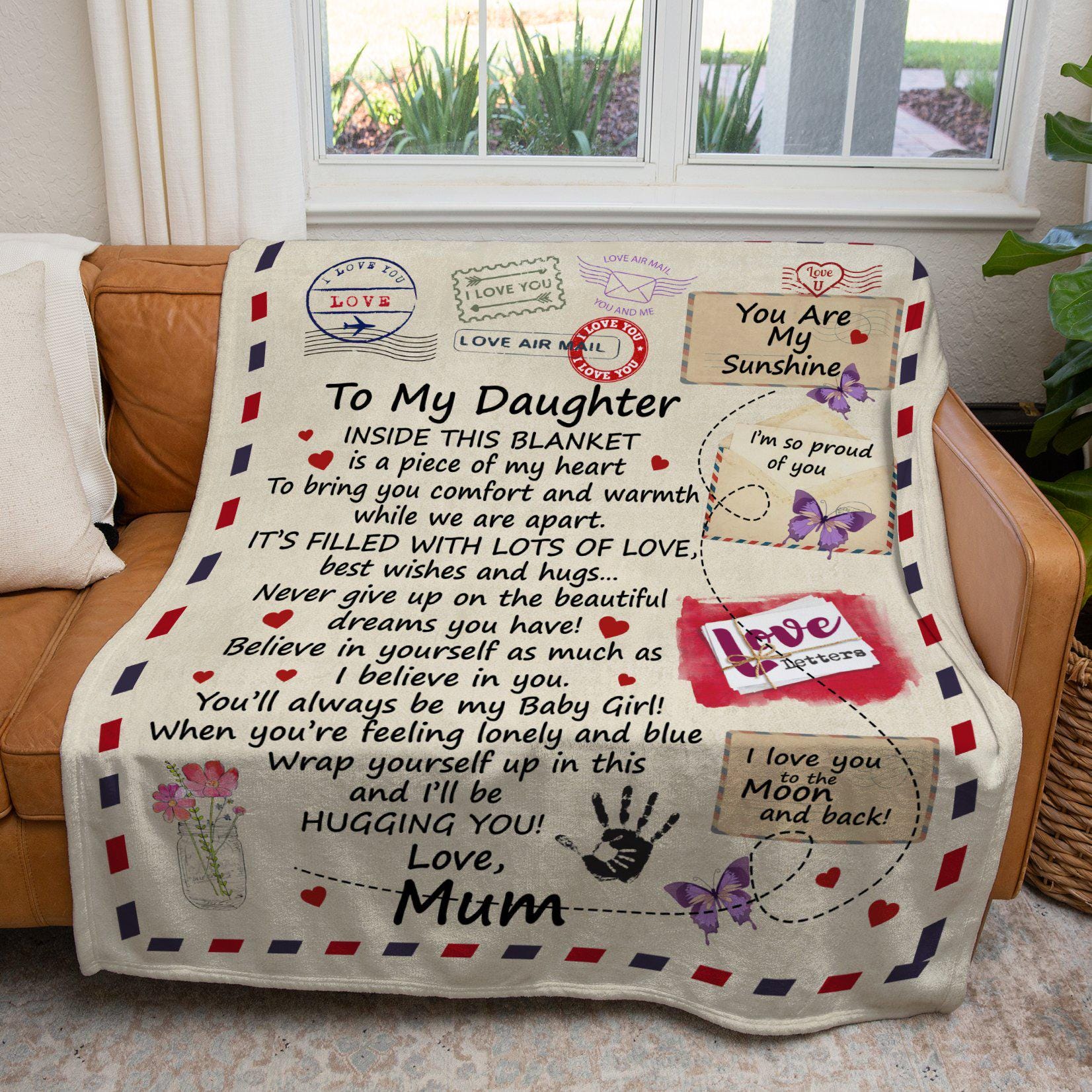 Mother daughter throw blanket sale