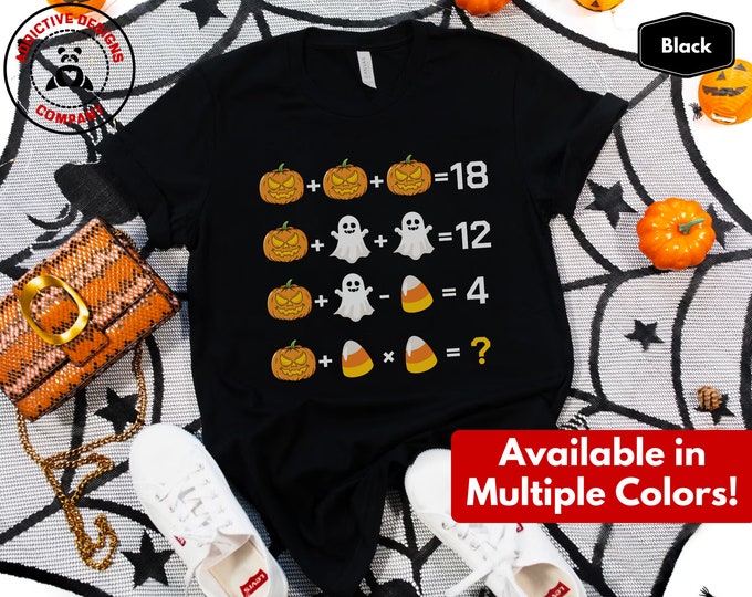 Funny Halloween Math Shirt, Teacher Appreciation Gift for Math Teacher, Spooky Teacher T-Shirt, Halloween Teacher Tee, Fall Teacher Tshirt